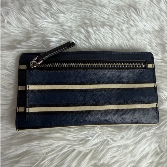 Kate Spade New York Striped Black White Wallet - Picture 2 of 9